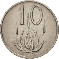 () Монета ЮАР (Южная Африка) 1976 год 10  ""   Никель  UNC